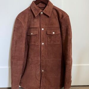 Barney’s Men’s Genuine Suede Overshirt Size Small